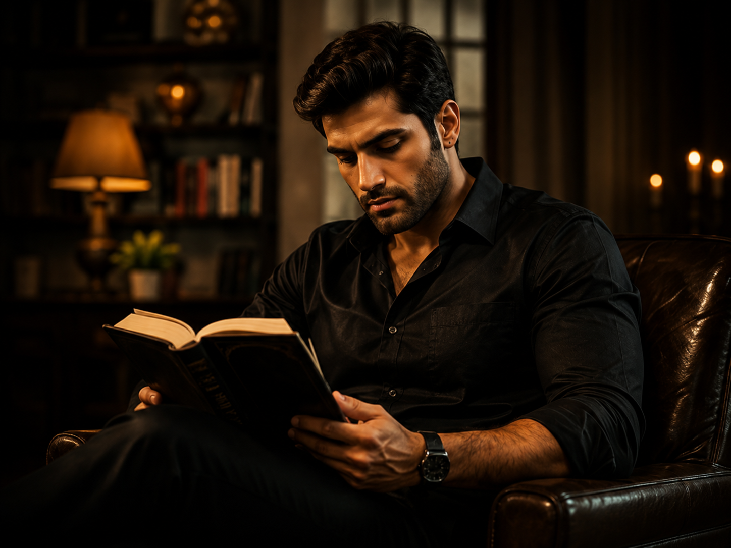 Man reading Become Bedroom Hunter